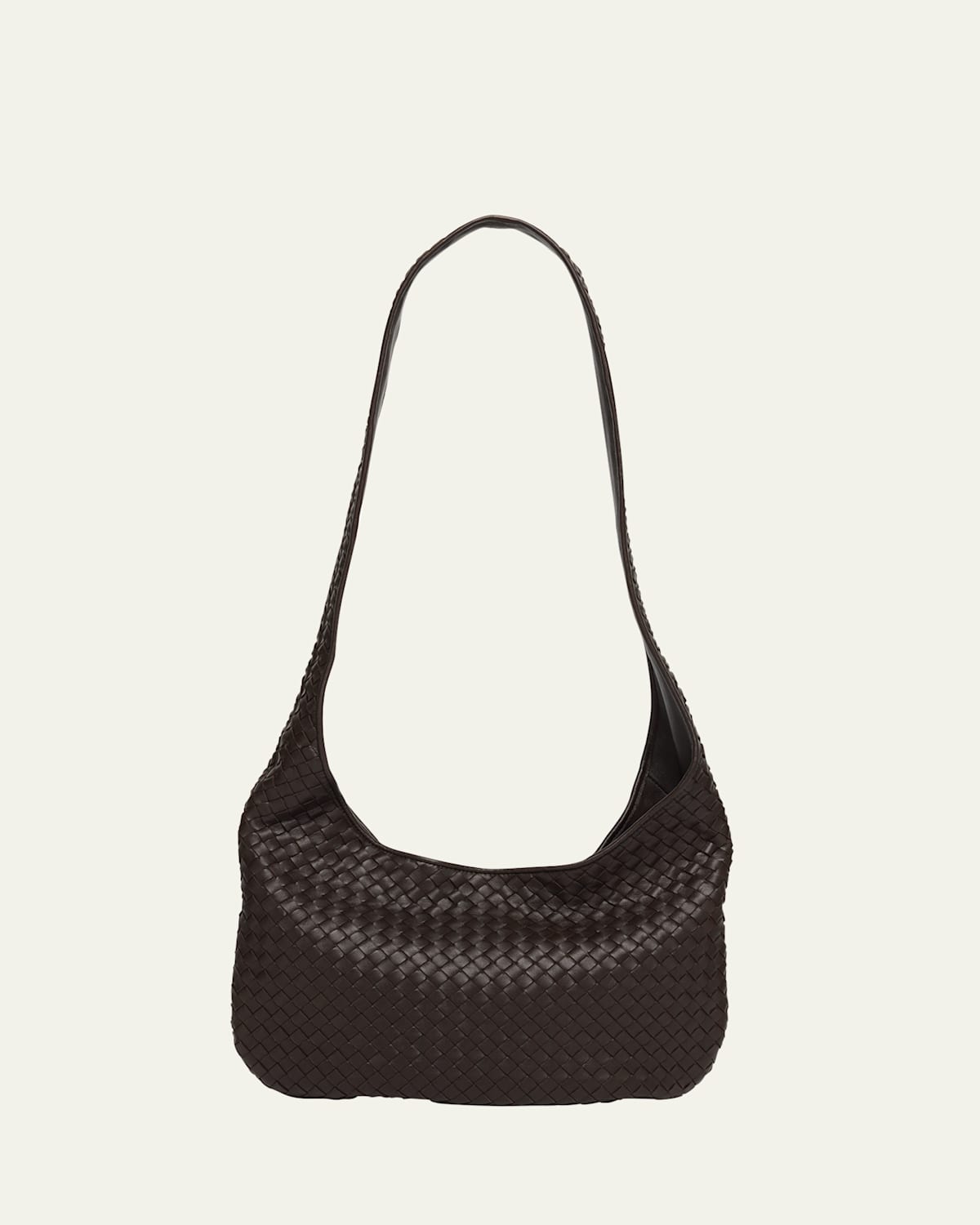 Bottega Veneta Intrecciato Leather Crossbody Bag In Fondant
