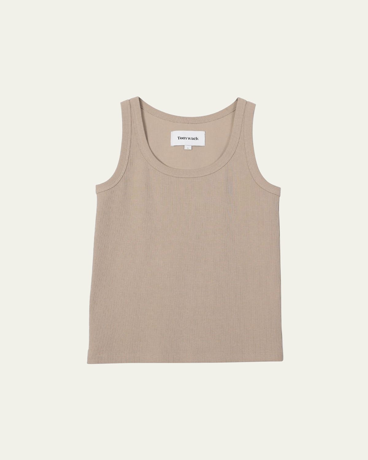 Ribbed Scoop-Neck Tank Top
