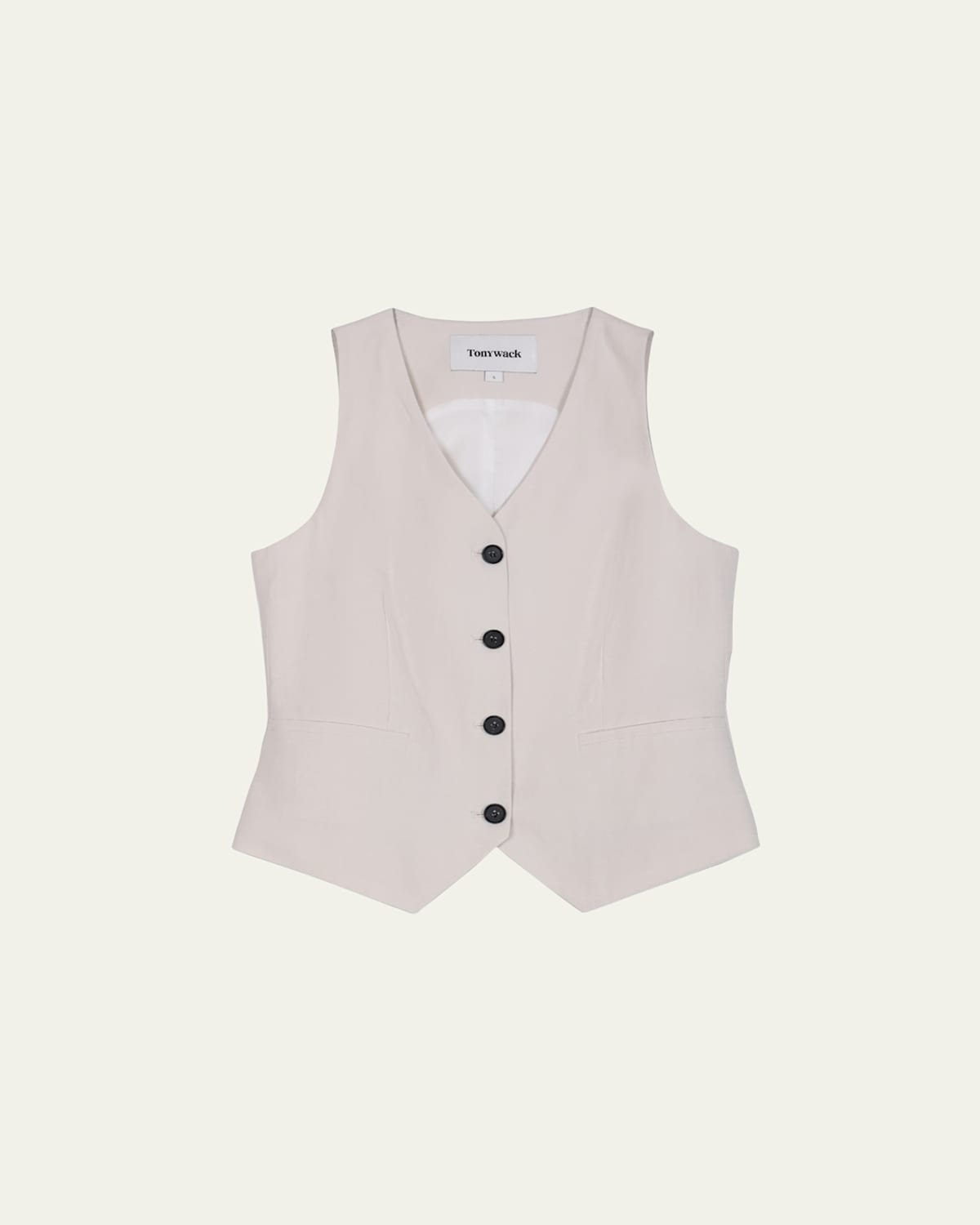 Tailored Linen-Blend Vest