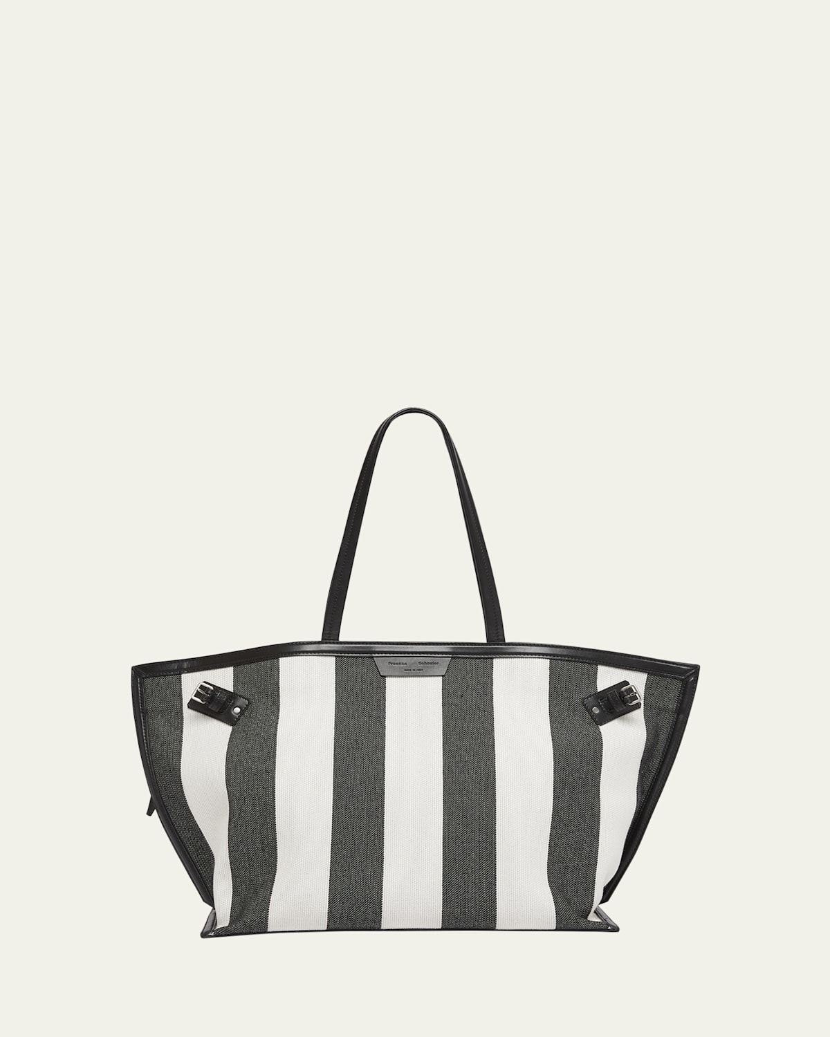 Days Striped Canvas Tote Bag