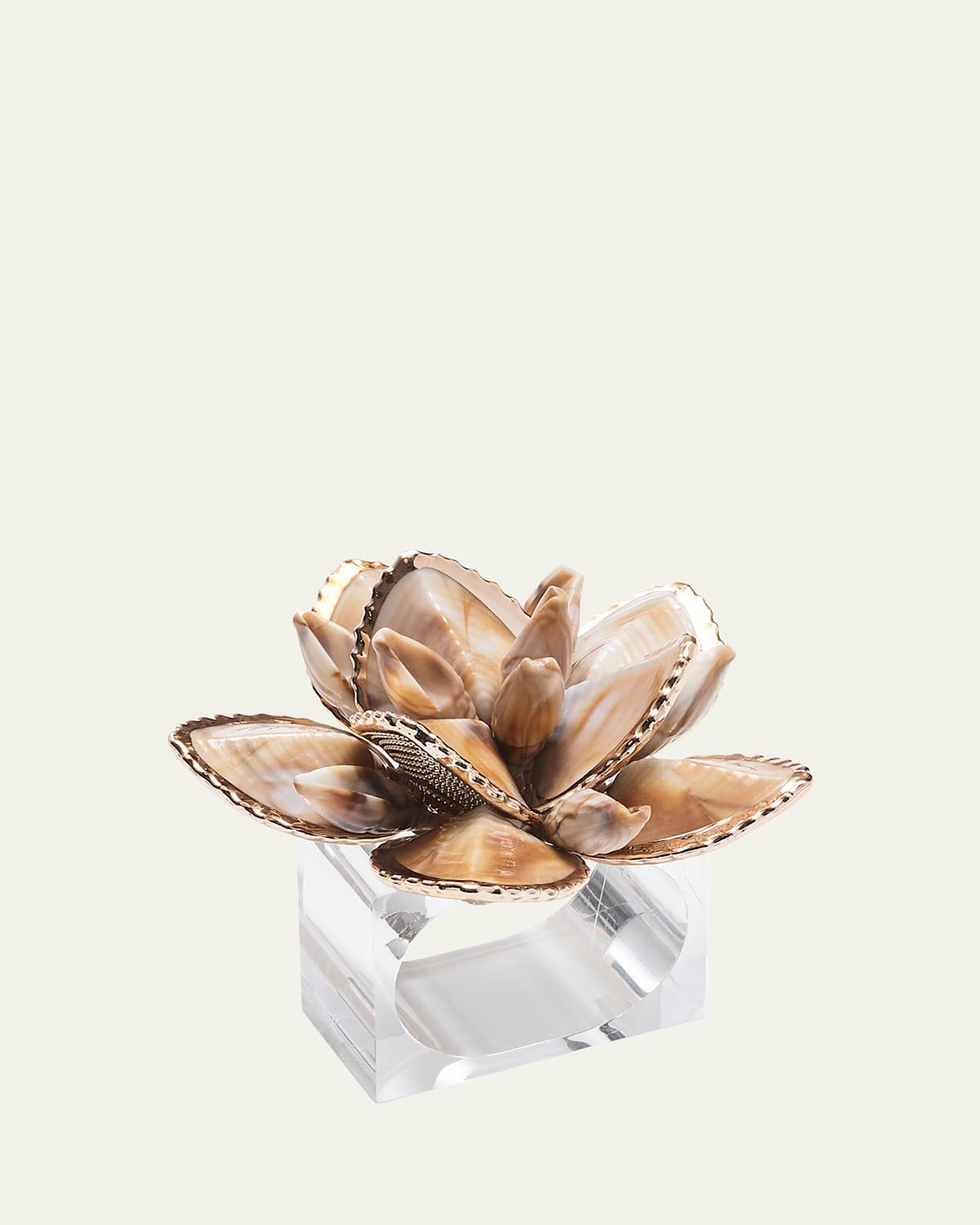 Kim Seybert Beachcomber Napkin Rings, Set Of 4 In Brown