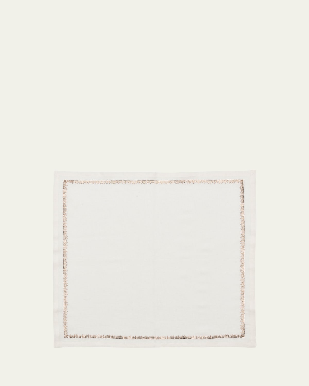 Kim Seybert Filament Embroidered Linen Napkin In White/multi