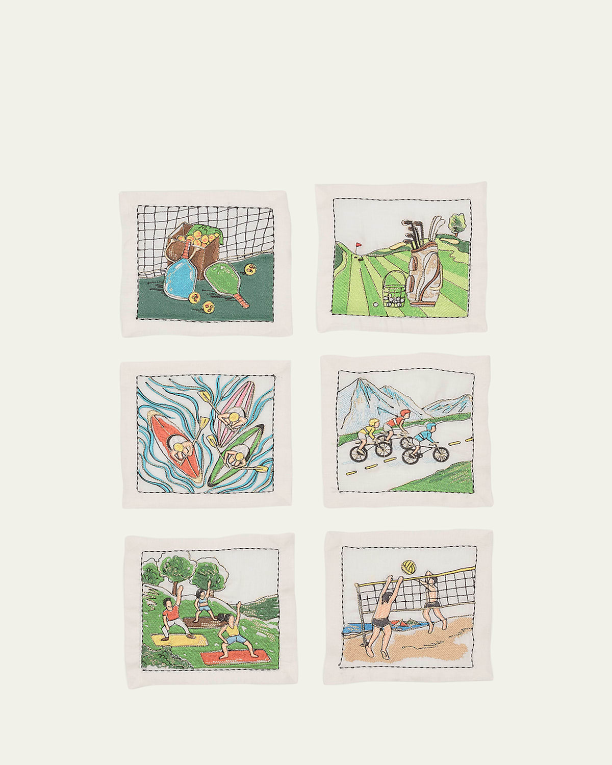 Kim Seybert Venture Cocktail Napkins, Set Of 6 In Multi