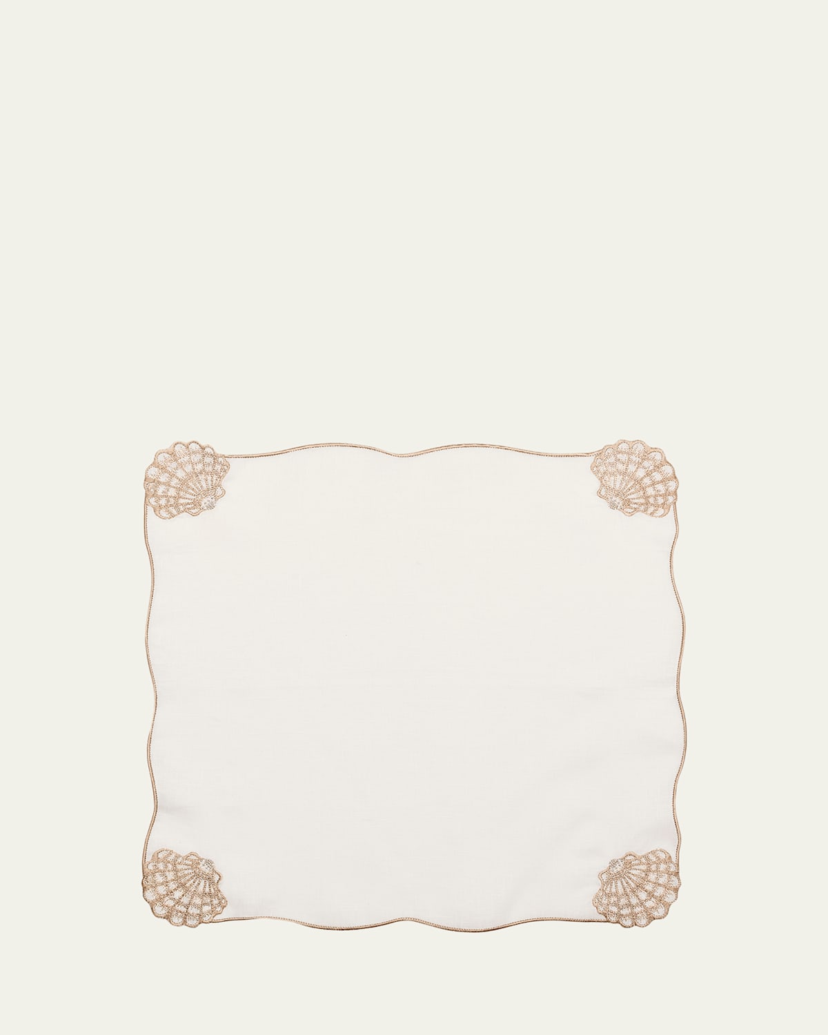Kim Seybert Beachcomber Linen Napkin In White