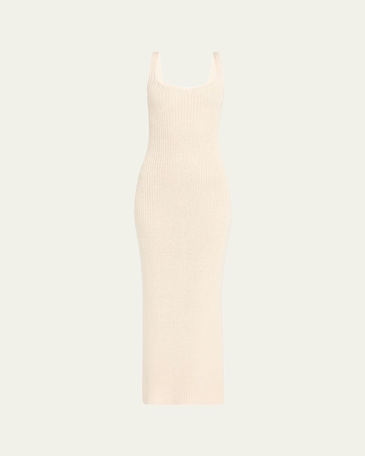 Khaite Lex Fisherman Rib Silk Knit Gown