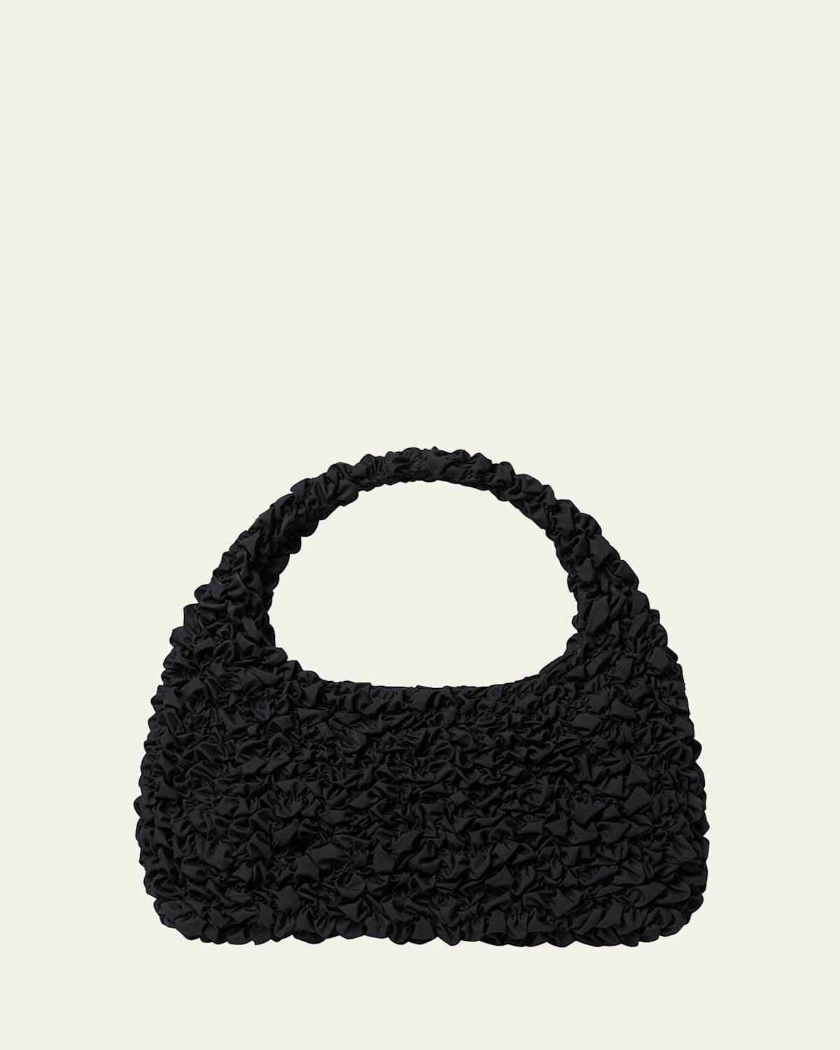 Smocked Fabric Shoulder Bag