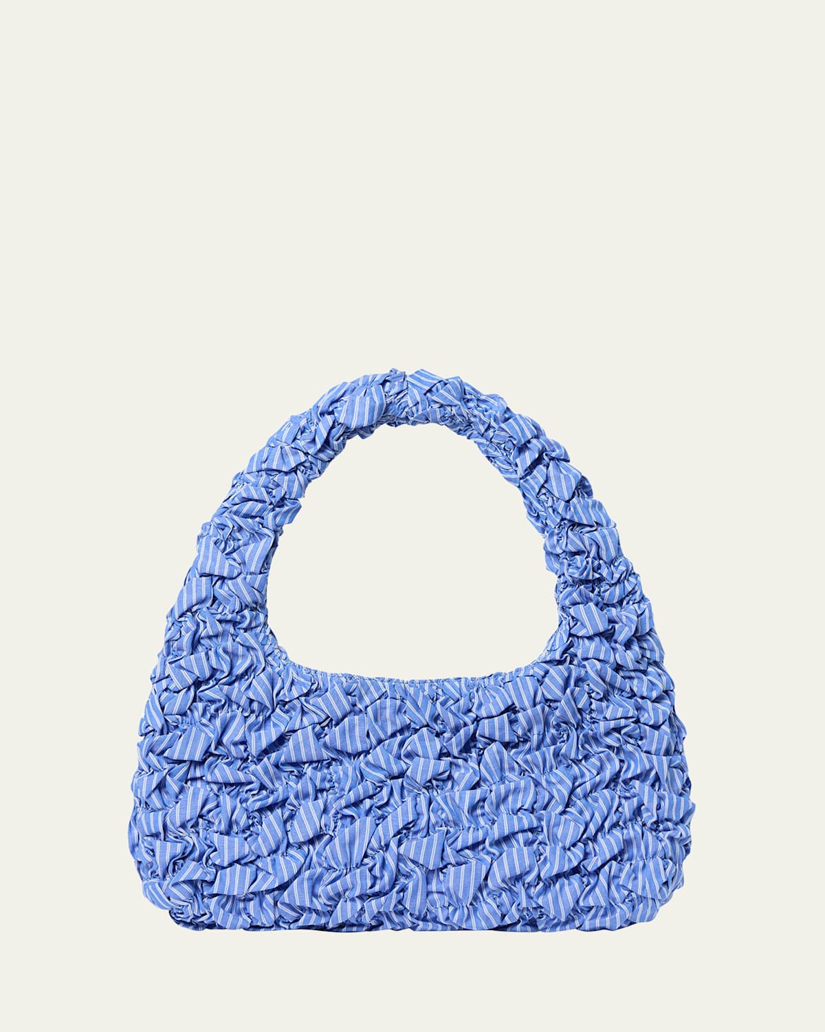 Mini Smocked Stripe Shoulder Bag