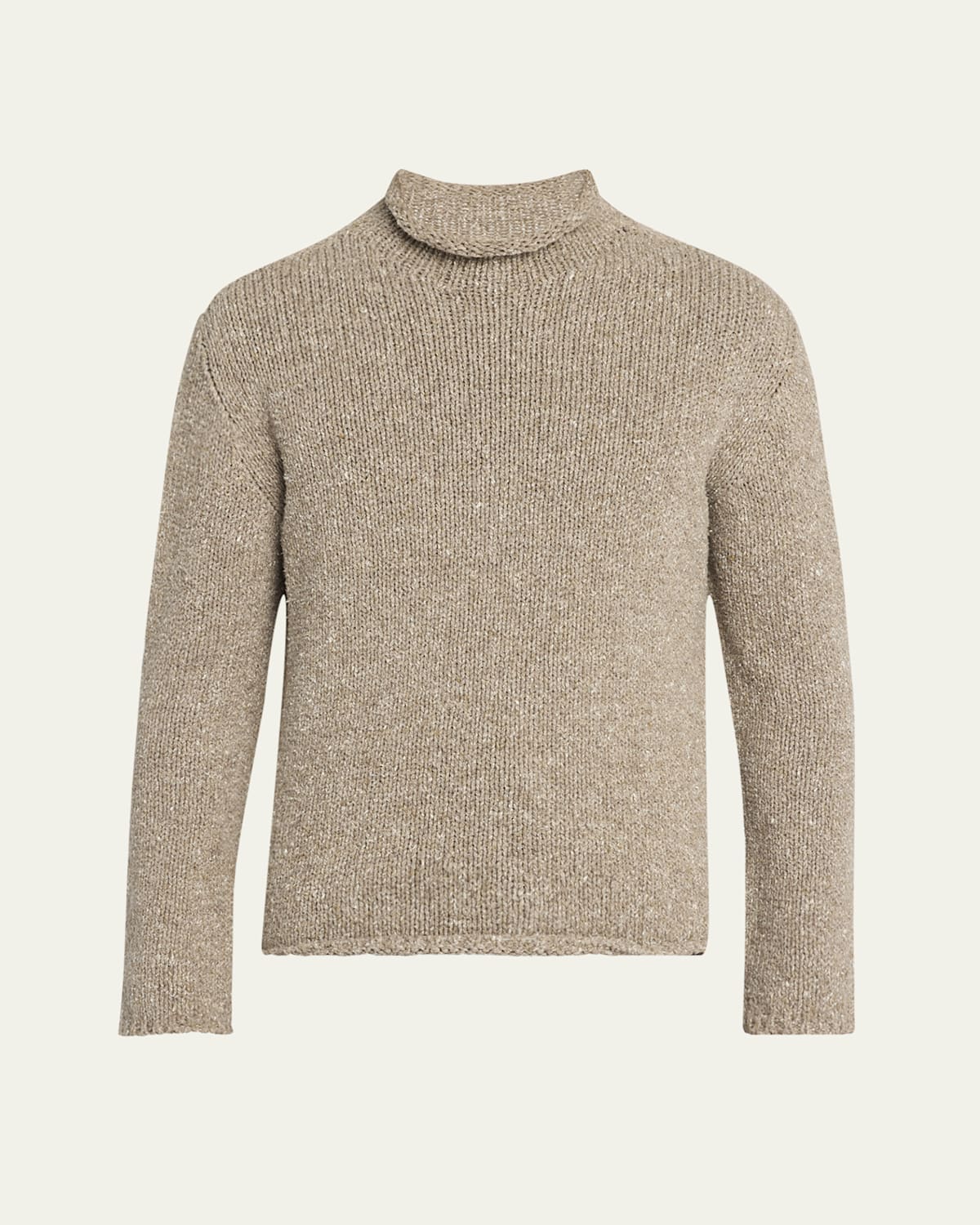 The Row Men's Ryoko Roll-neck Sweater In Taupe Melange