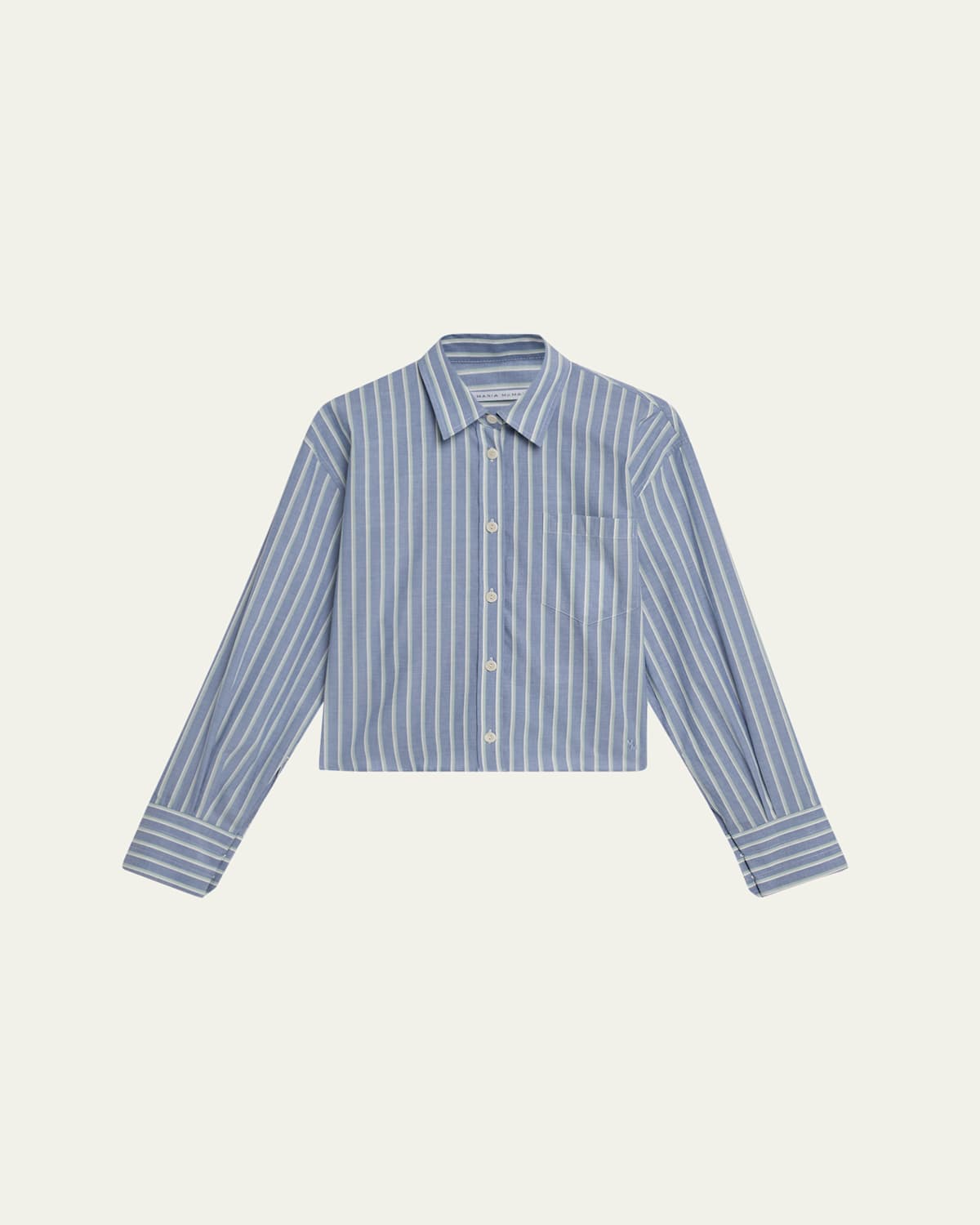 MARIA MCMANUS STRIPE CROPPED OVERSIZED SHIRT 