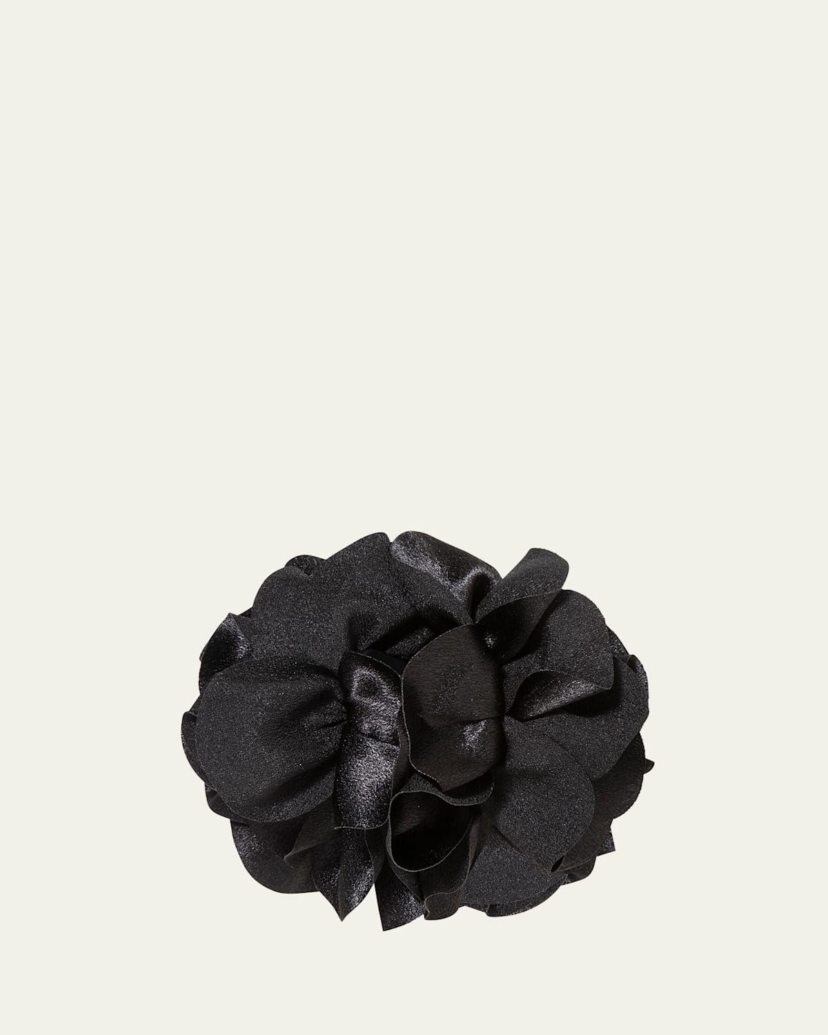 Jennifer Behr Carly Floral Jaw Clip In Black