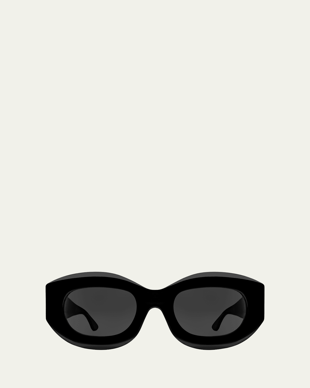 Thierry Lasry Trophy Oval Acetate Sunglasses In Black