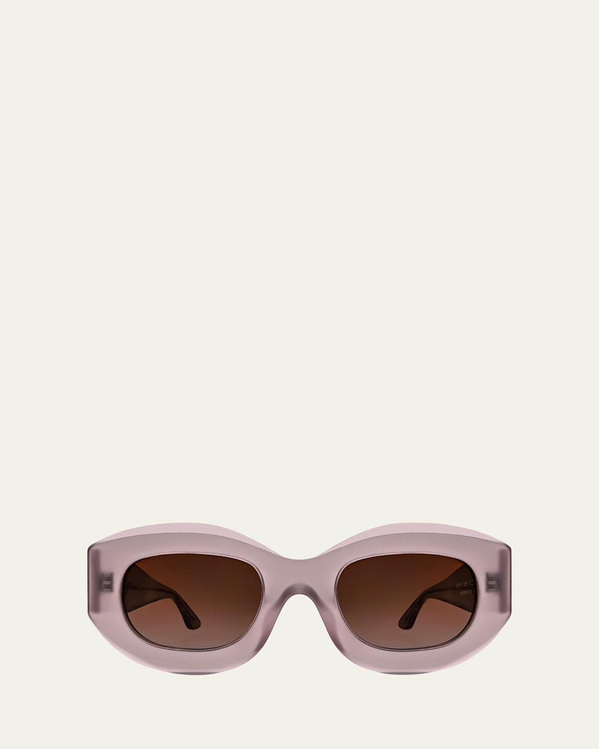 Thierry Lasry Trophy Oval Acetate Sunglasses In Brown