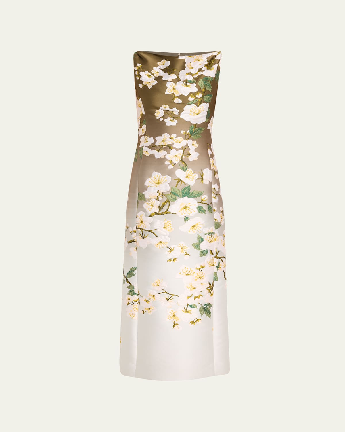 Cherry Blossom Jacquard Ombre Dress