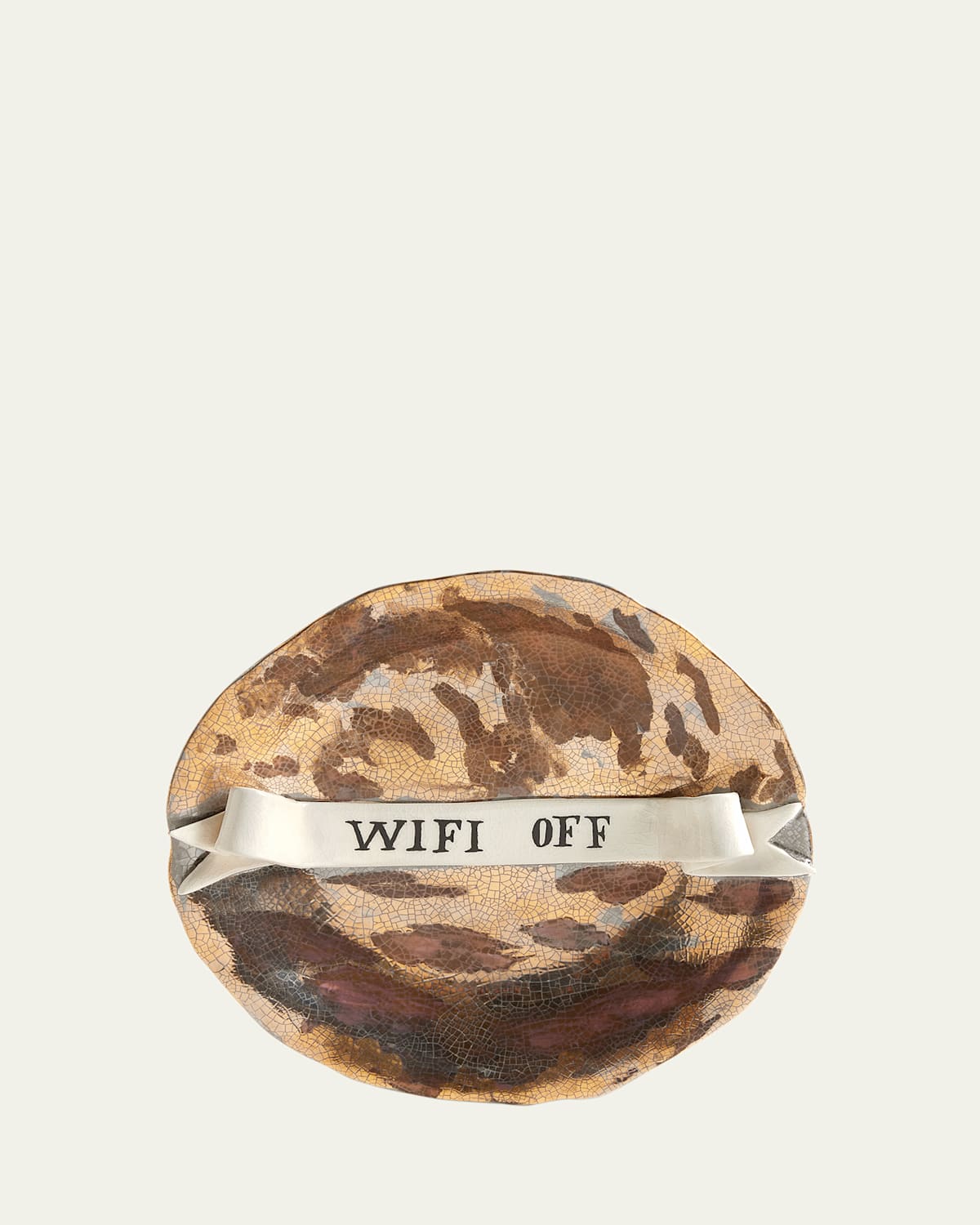 L'objet X Ruan Hoffmann Wifi Off Plate In Gold