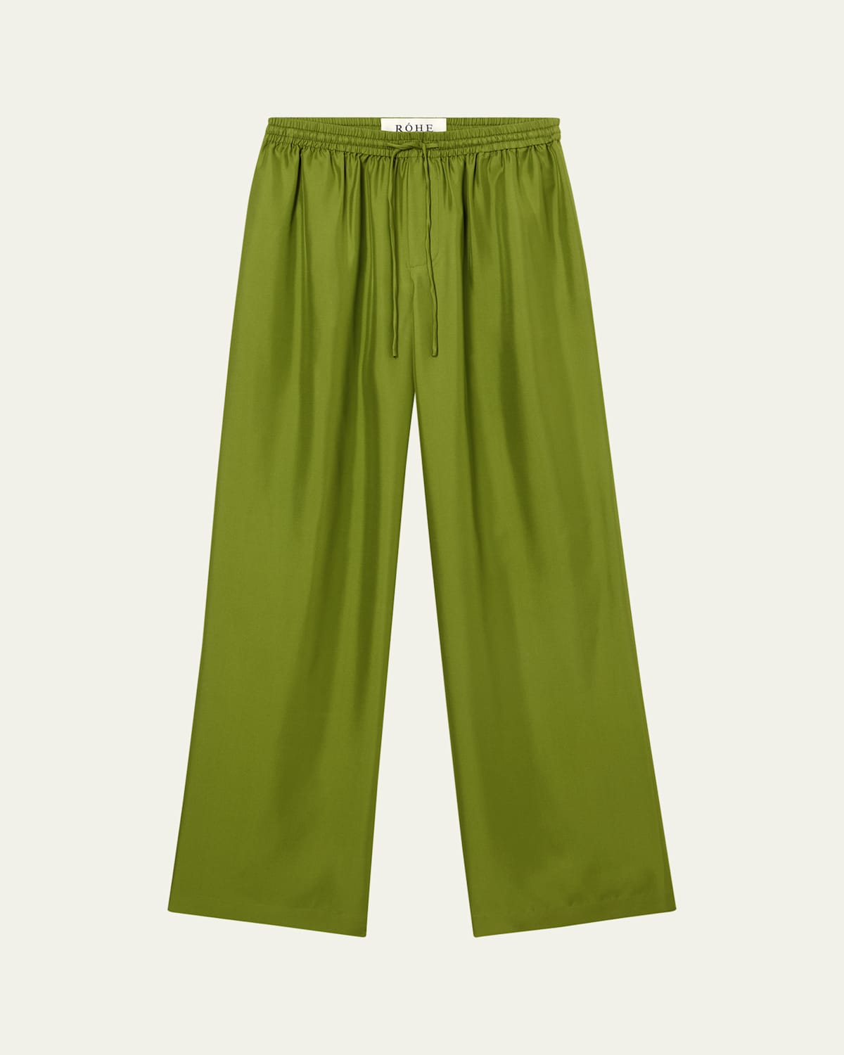 Rohe Relaxed Silk Trousers Garden Green