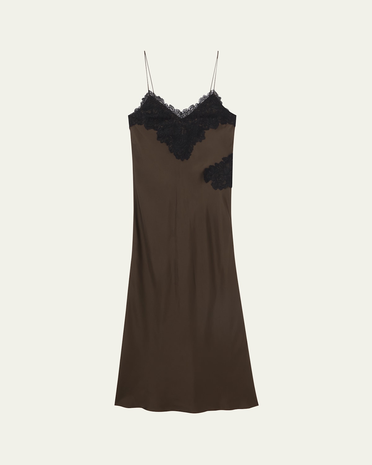 Rohe Lace-trimmed Silk Maxi Dress