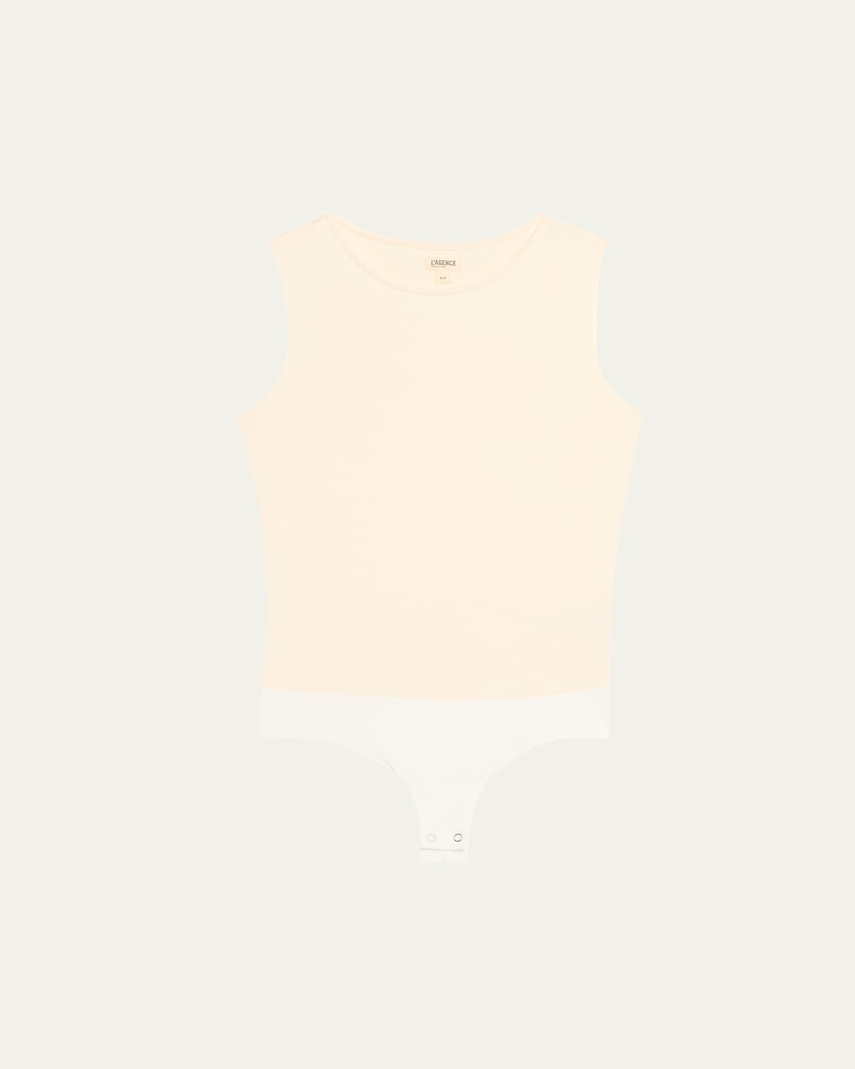 Shop L Agence Amia Tank Bodysuit In Vintage White