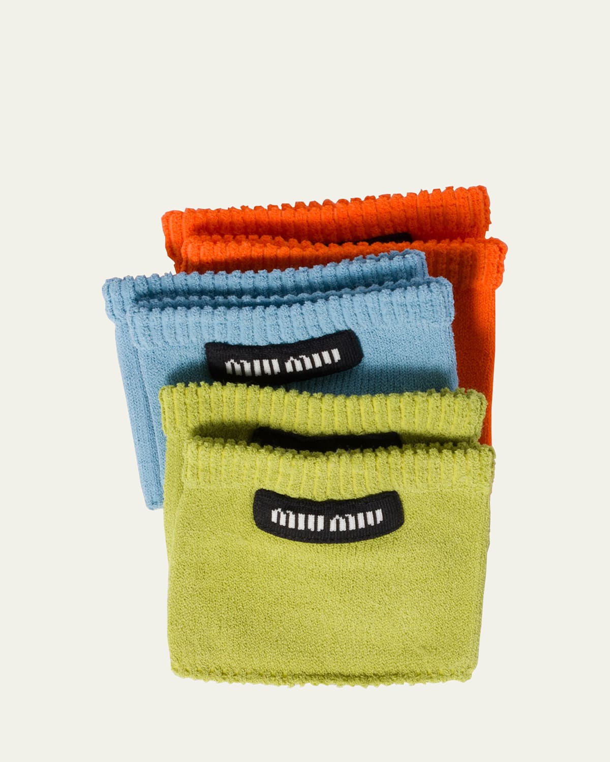 Logo Patch Viscose Socks, Set of 3
