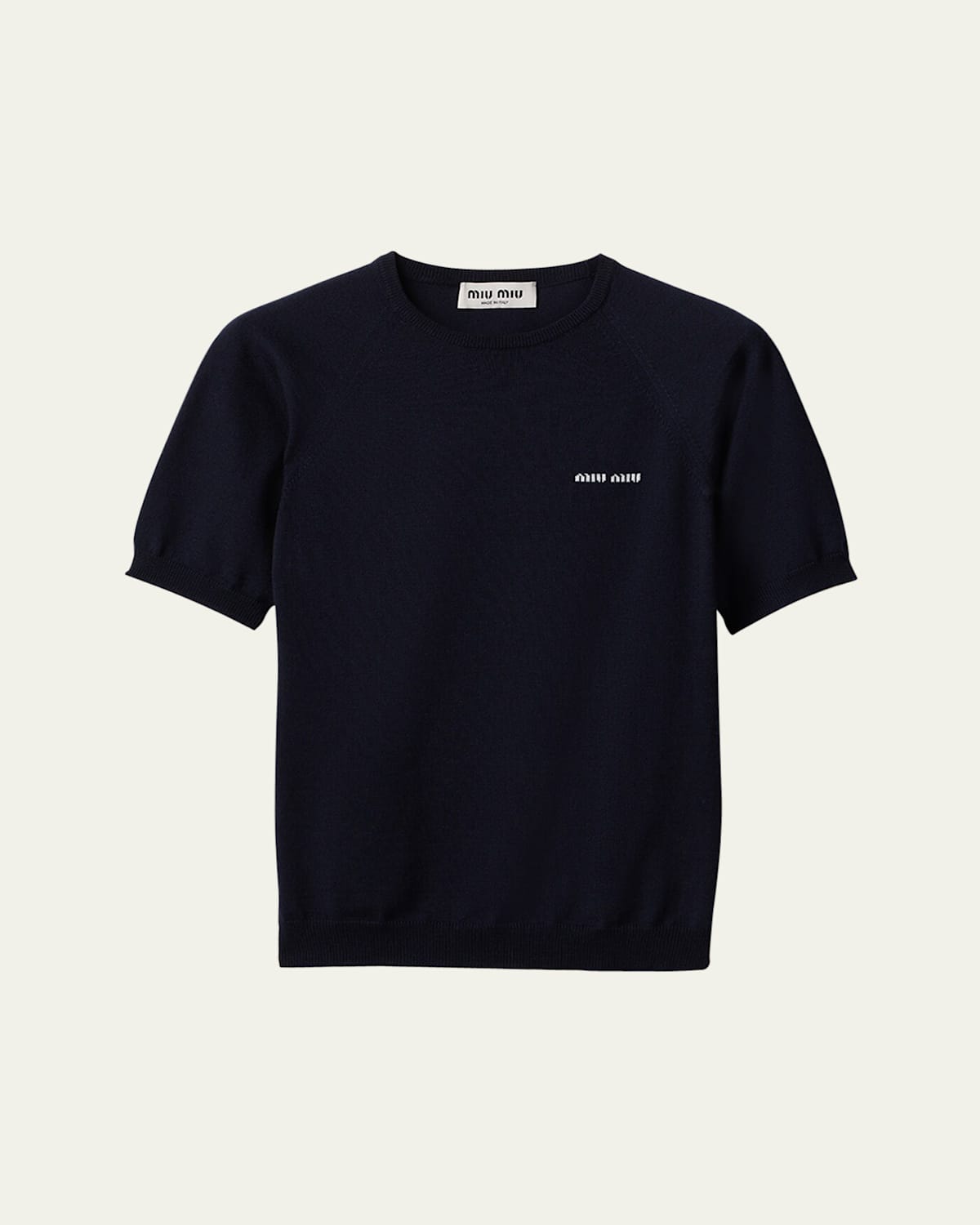 Short-Sleeve Crewneck Sweater