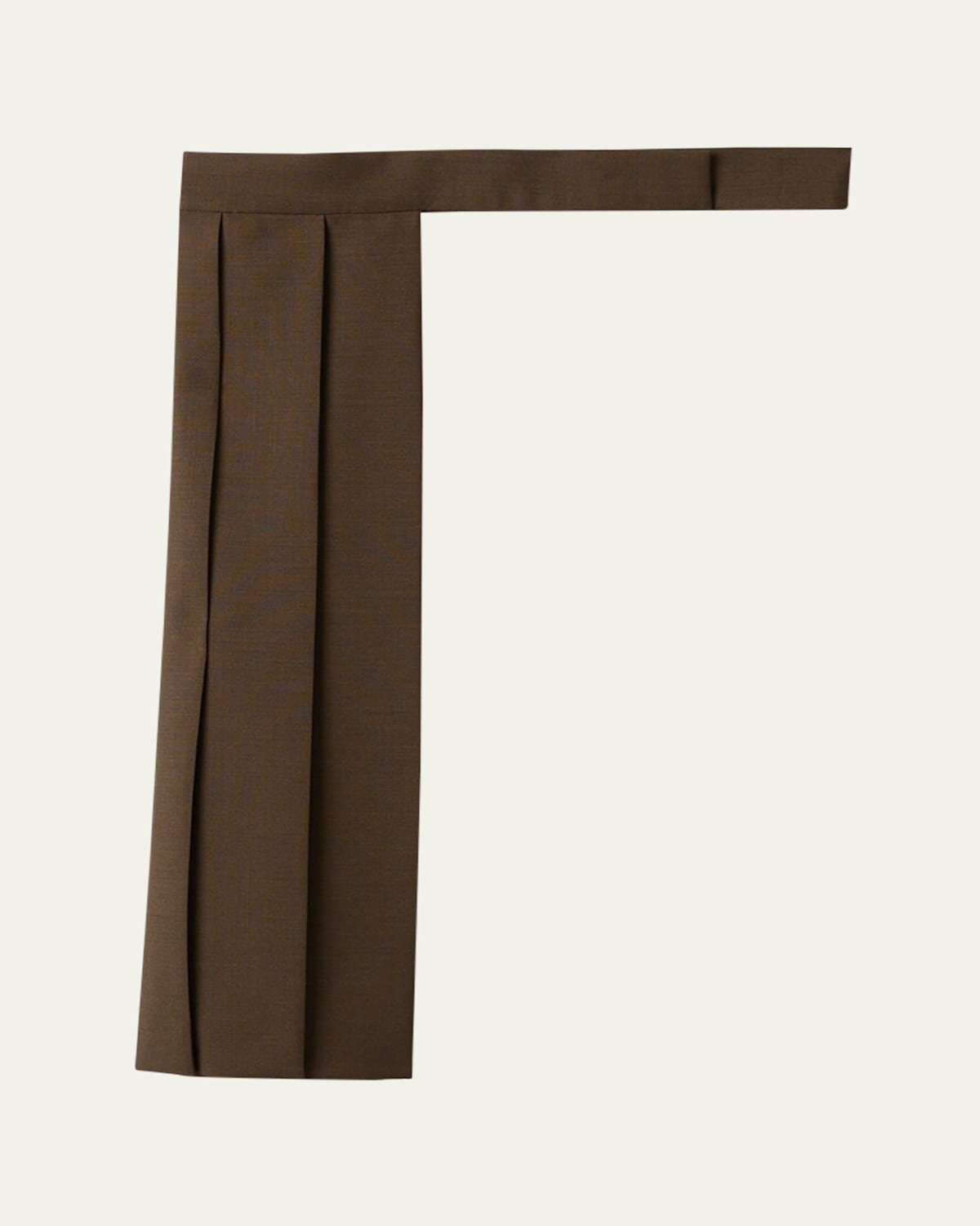 MIU MIU KNEE LENGTH PLEATED SKIRT LAYER WITH BUCKLE 