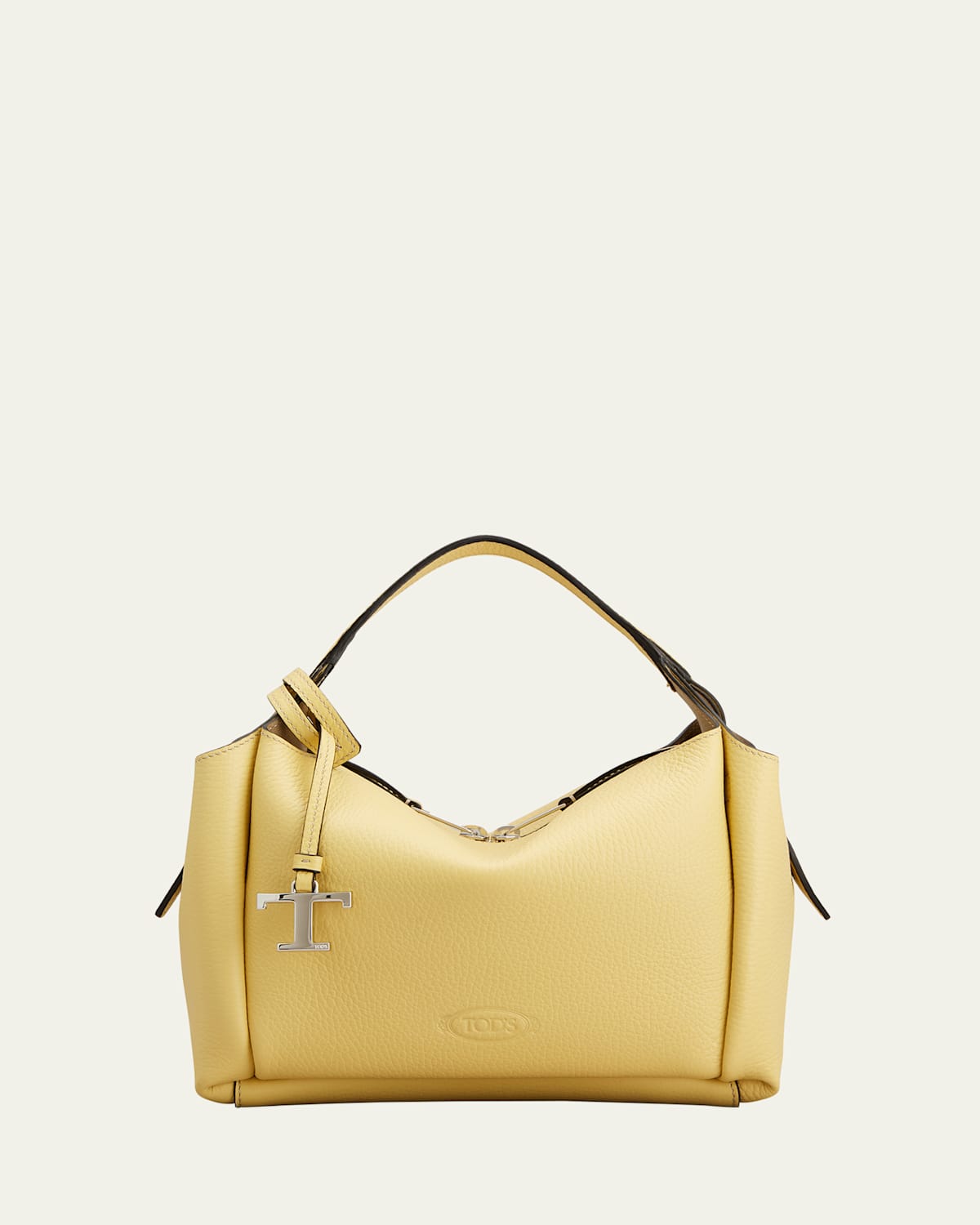 Tod's Api Mini Bowling Leather Top-handle Bag In Flan Corda