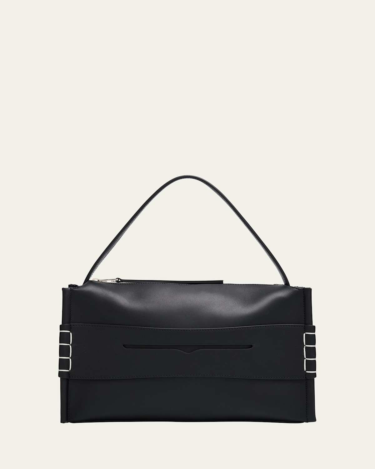Jw Anderson Loafer Medium Calf Leather Crossbody Bag In Black