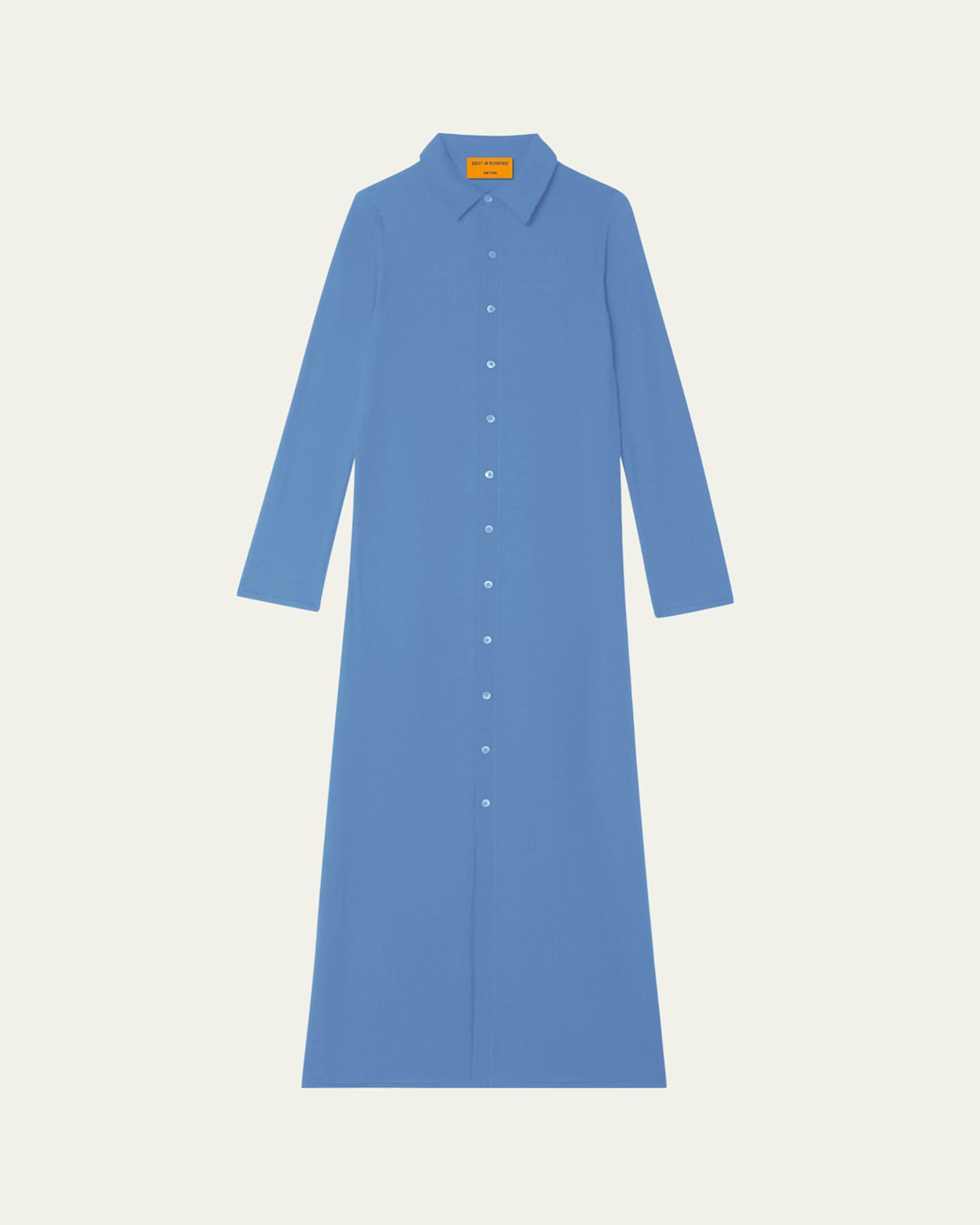 Guest In Residence Showtime Silk-linen Maxi Shirtdress