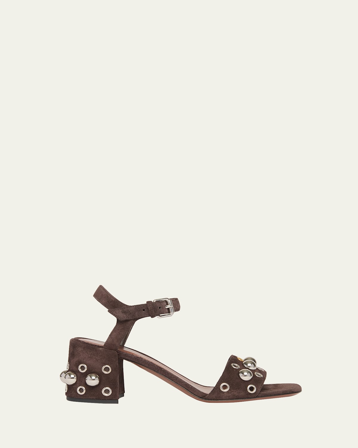 Valentino Nellcote Vlogo Stud Leather Ankle-strap Sandals