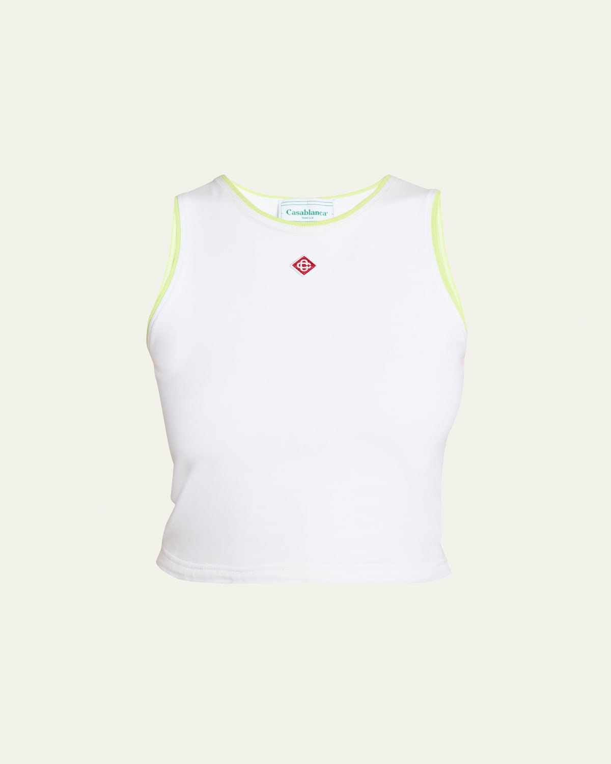 Casablanca Mini Logo Patch Baby Tank Top In Diamond Logo