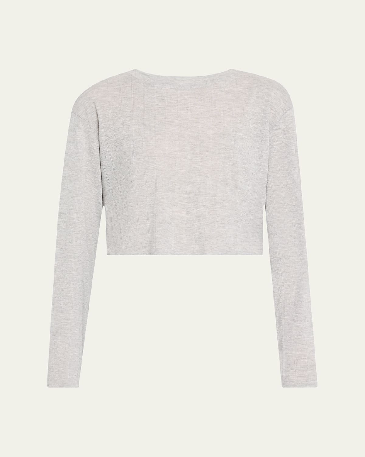 Maeve Cropped Pointelle-Knit T-Shirt