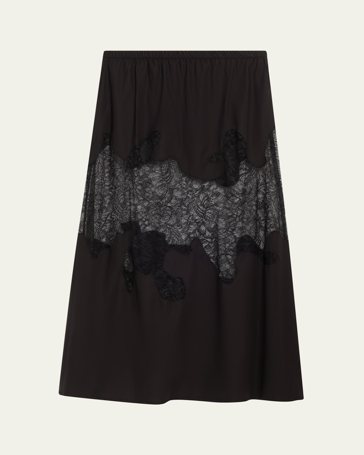 Shop Andine Sabine Lace-inset Cotton Maxi Skirt
