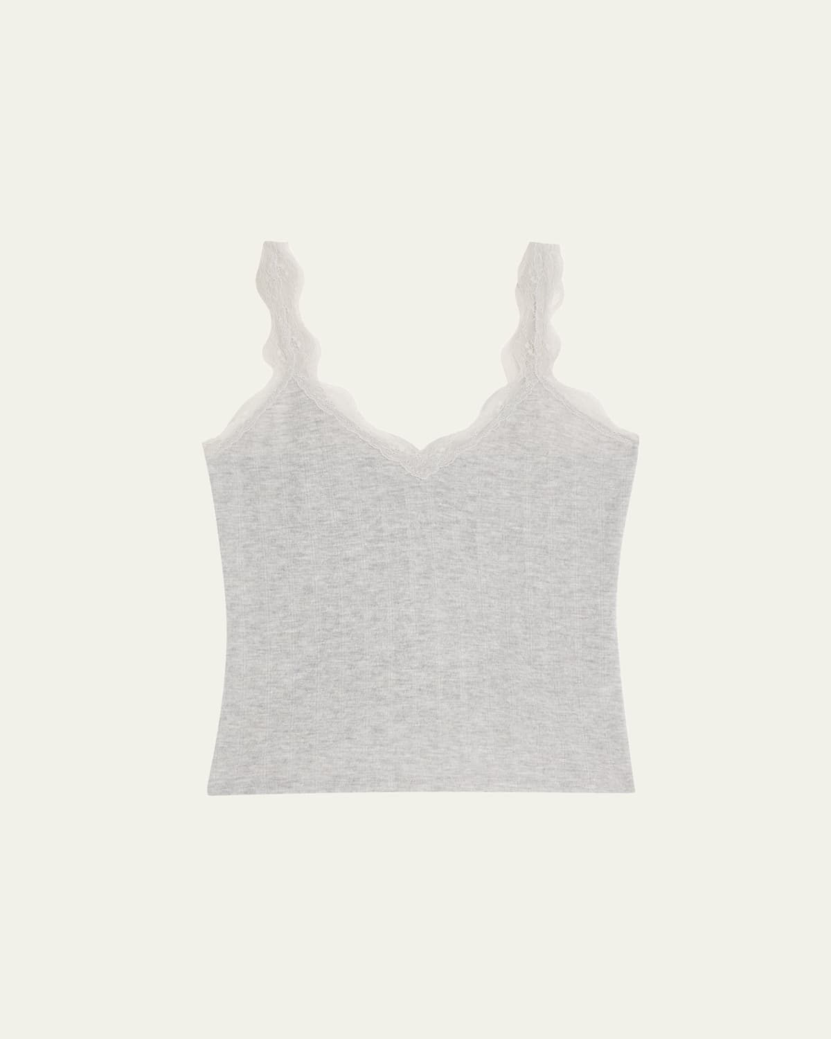 Mariela Lace-Trim Pointelle Tank