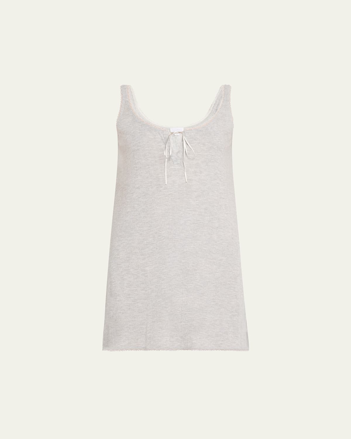 Anzu Lace-Trim Pointelle Chemise
