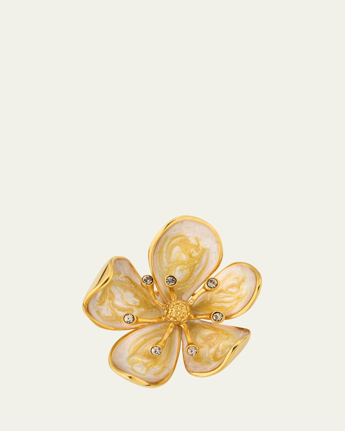 Cherry Blossom Enamel Brooch