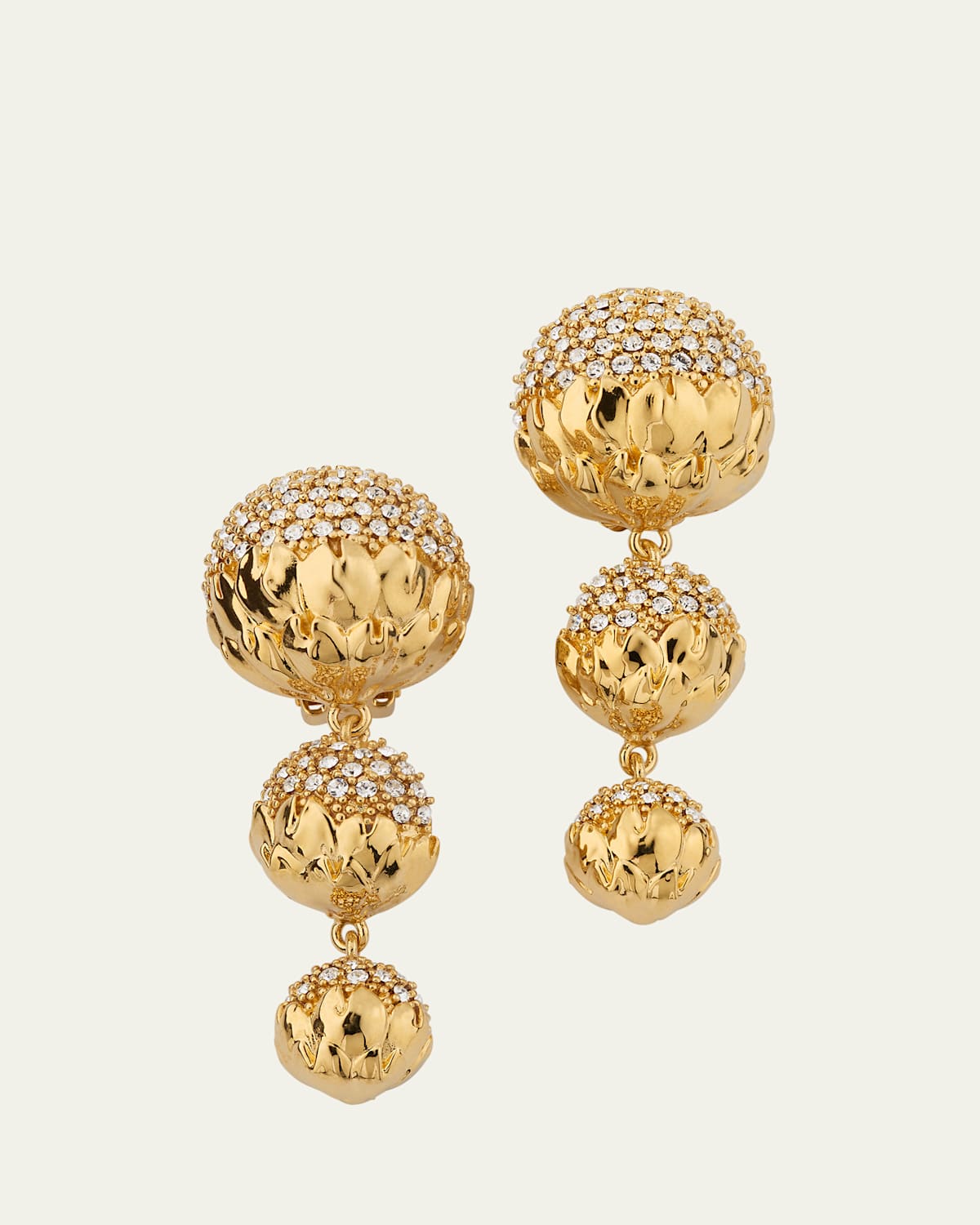 Artichoke Pave Drop Earrings
