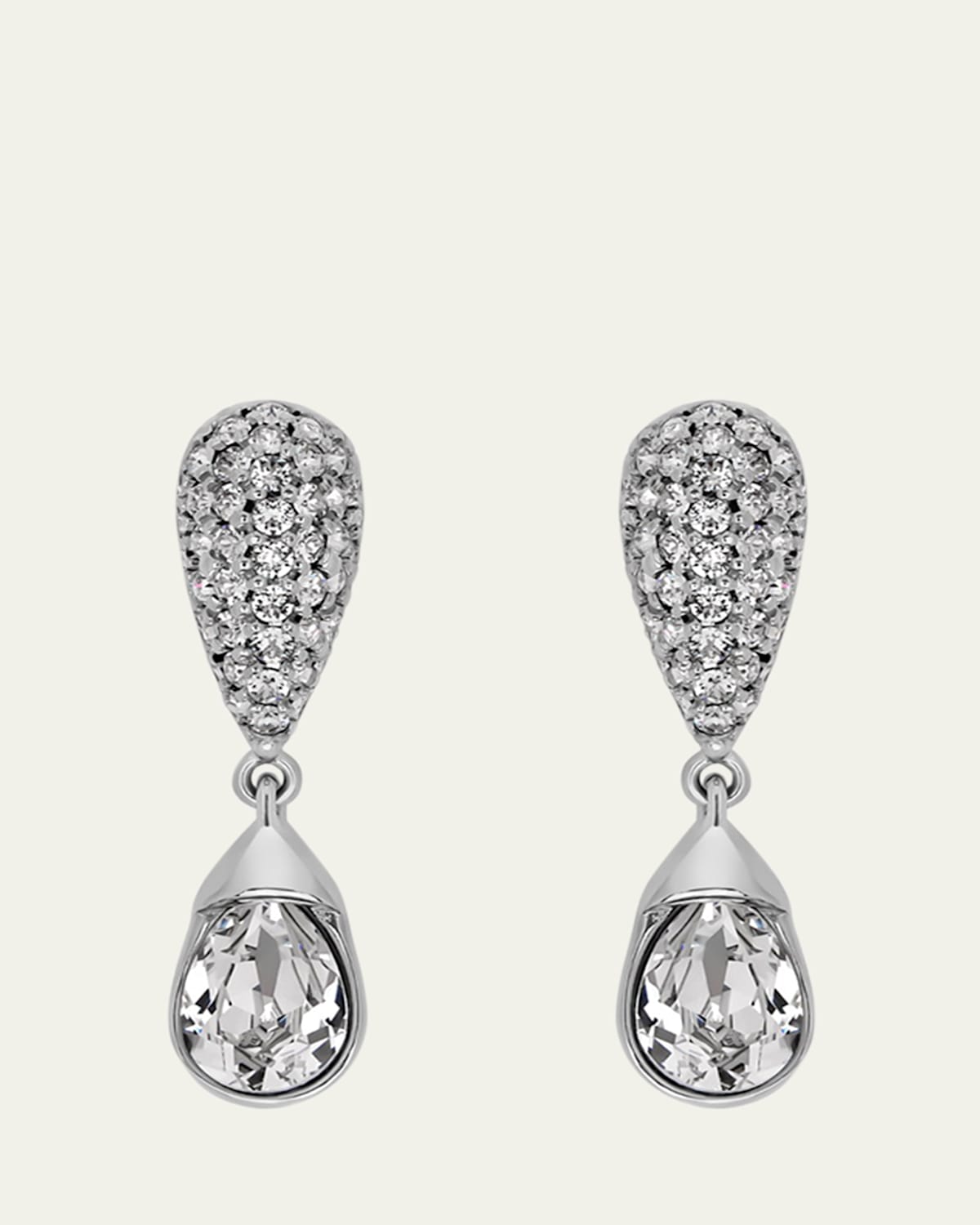 Oscar de la Renta Pave Drop Earrings