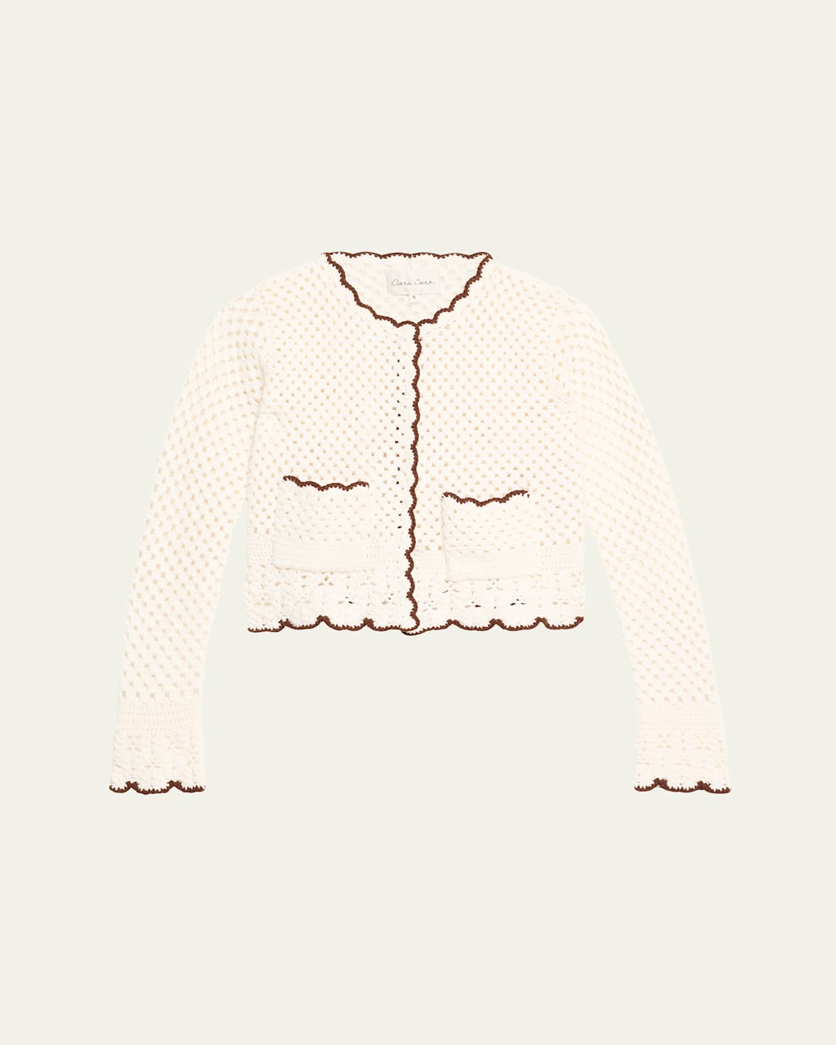 CARA CARA ALMA CROCHET KNIT CARDIGAN 