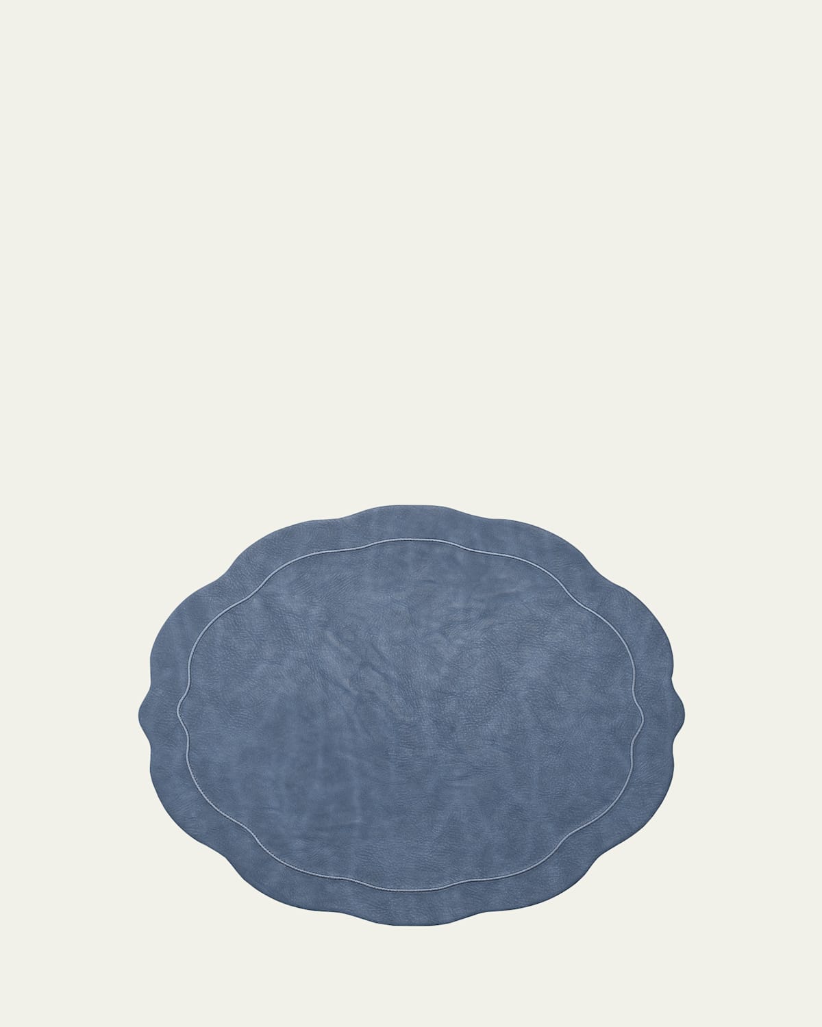 Kim Seybert Tailored Faux Leather Placemat In Blue