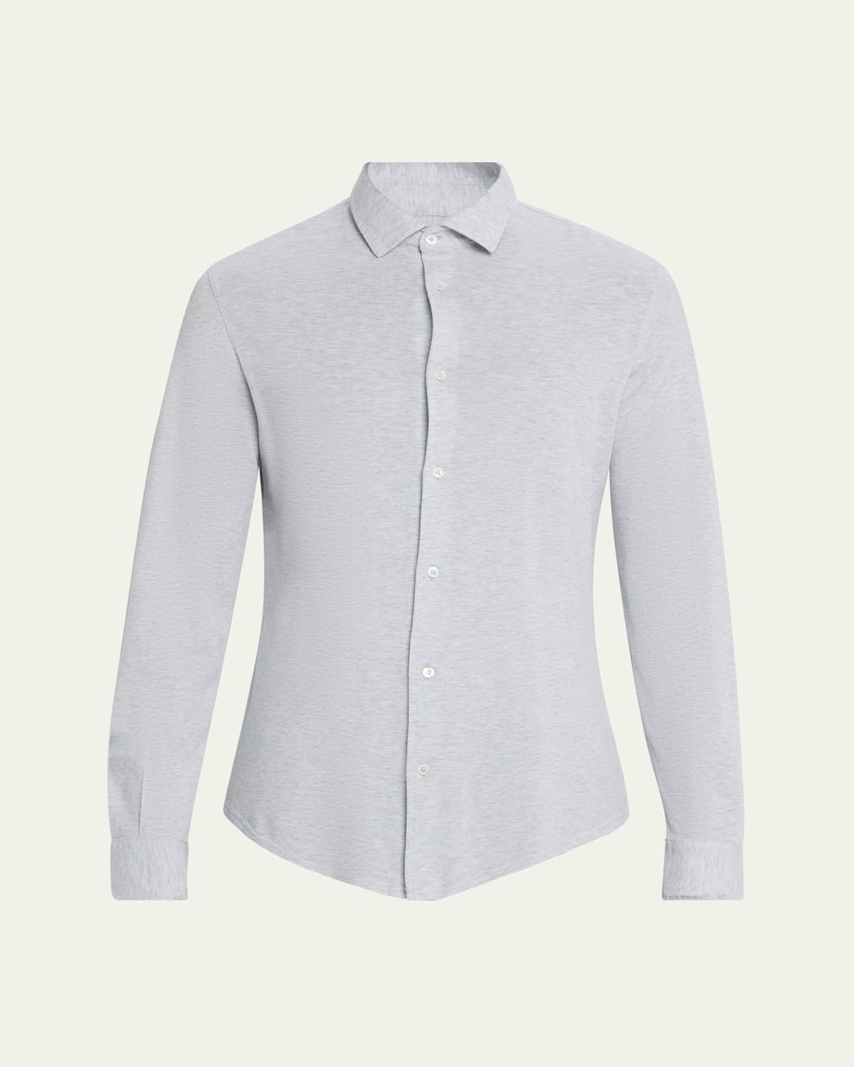 Fedeli Men's Heathered Pique Sport Shirt In Metallic