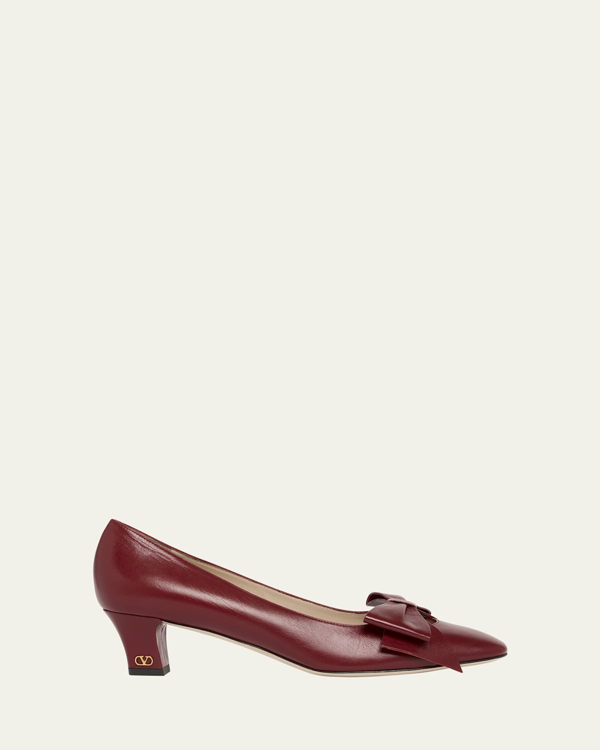 Valentino Bowow 45 Bow-embellished Leather Pumps