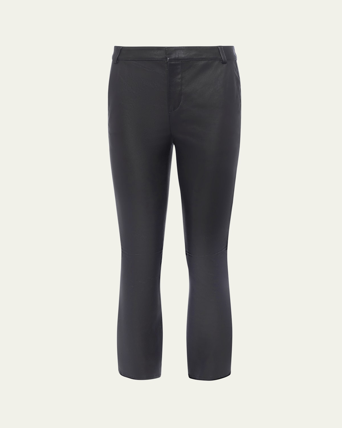 L Agence Ketra Baby Bootcut Leather Trousers In Black