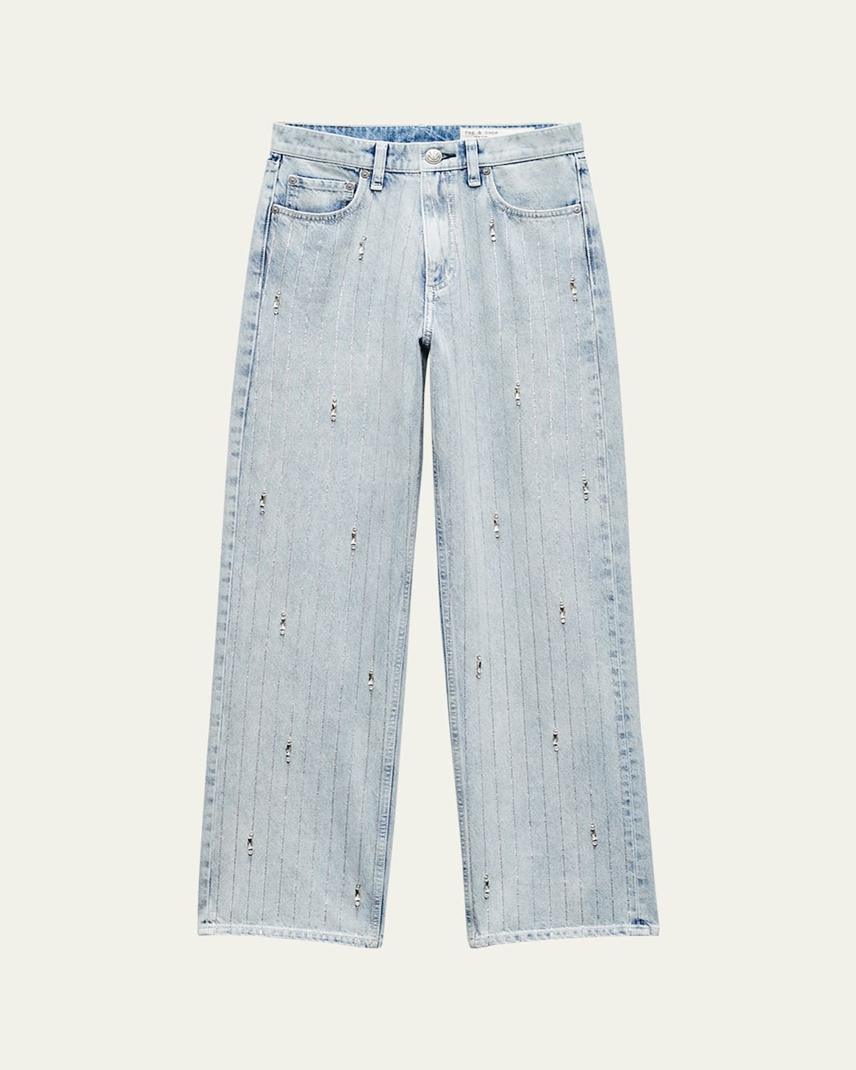 Rag & Bone Shea High-rise Relaxed Straight Embellished Jeans