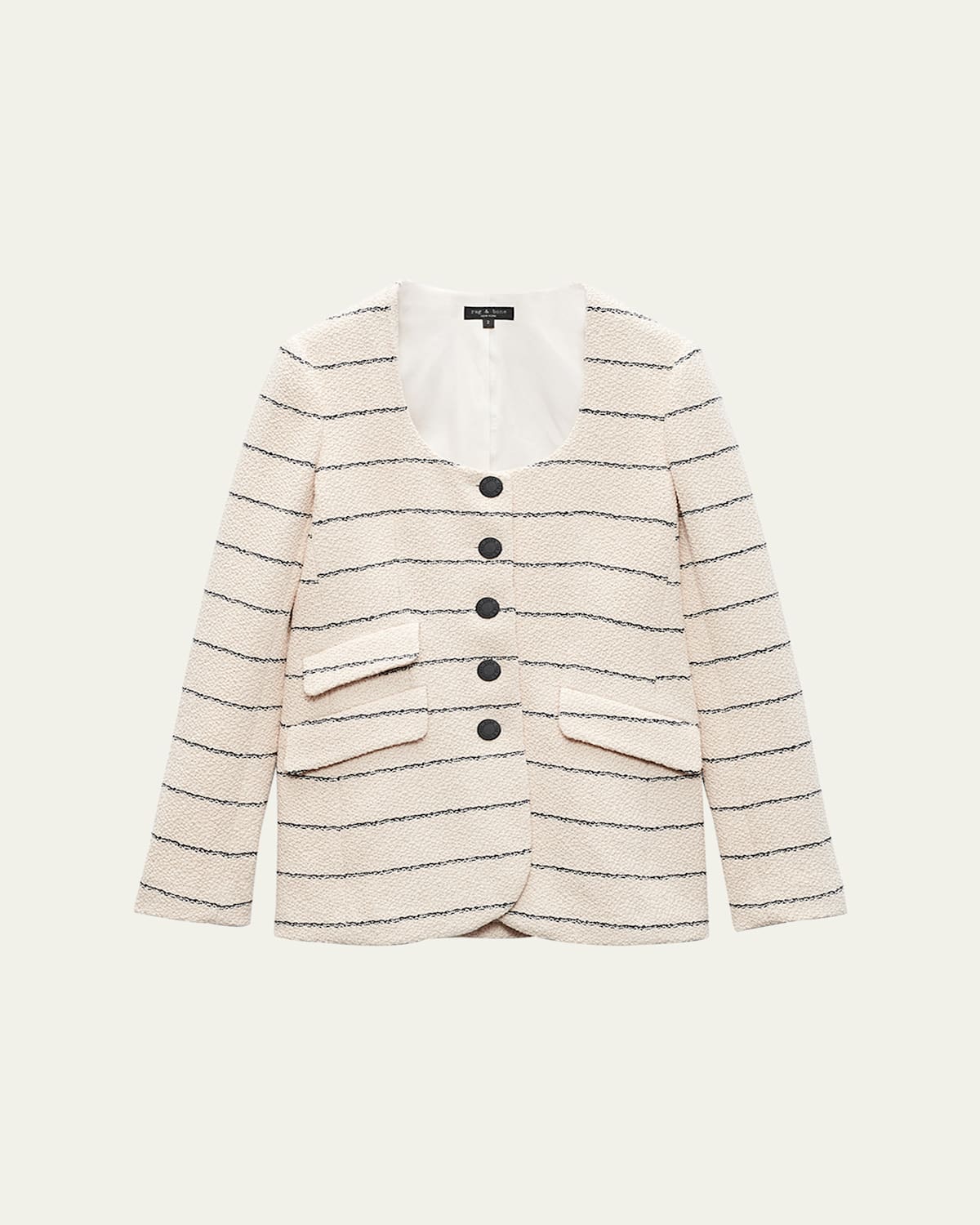 Rag & Bone Roslyn Tweed Blazer Crm