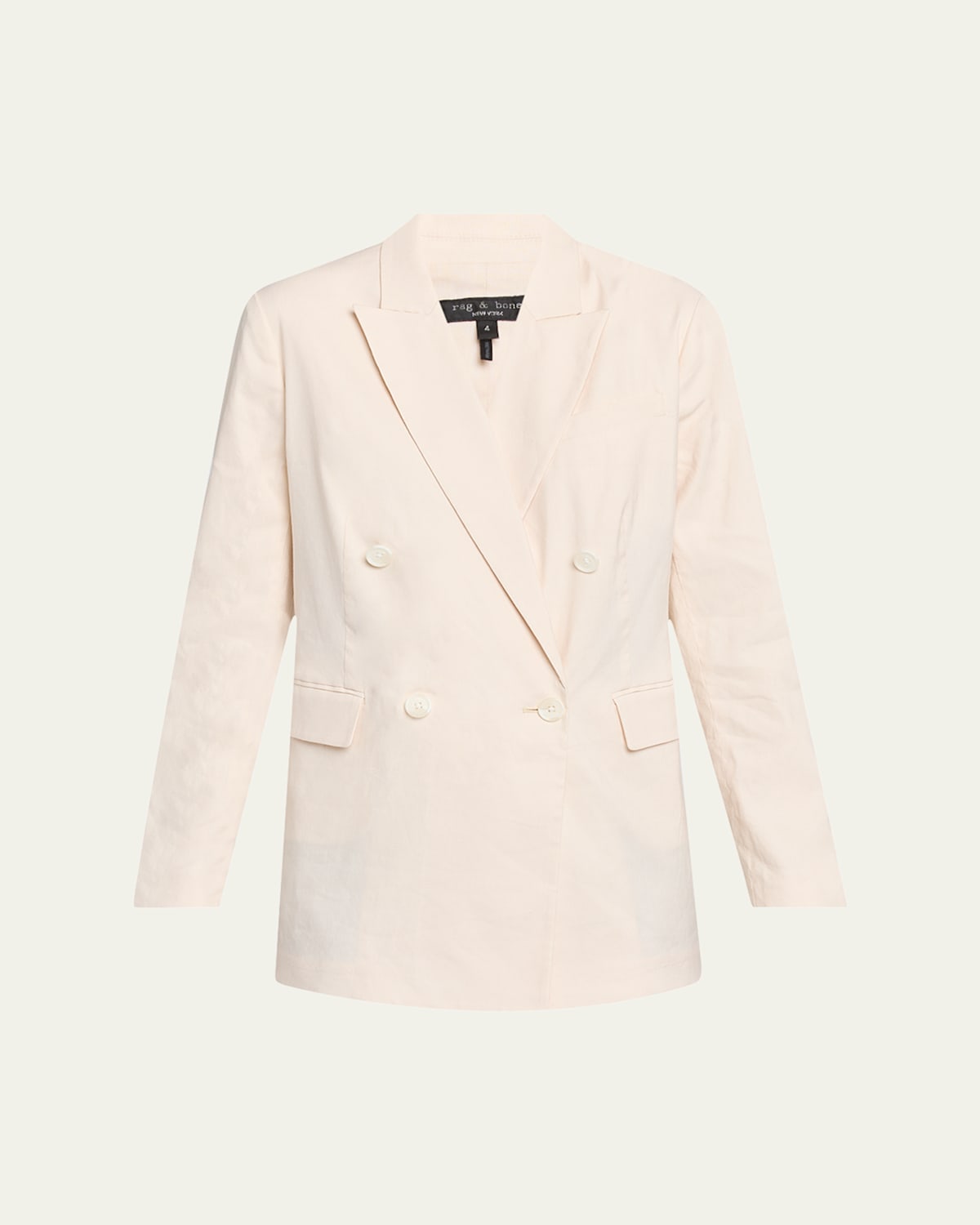 Rag & Bone Emile Double-breasted Linen Blazer