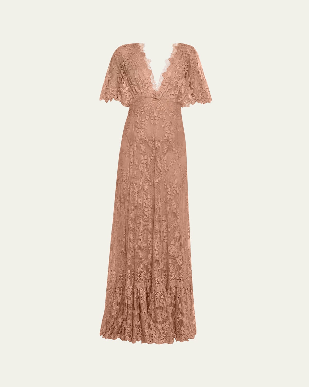 Elie Saab Long Lace Backless Dress