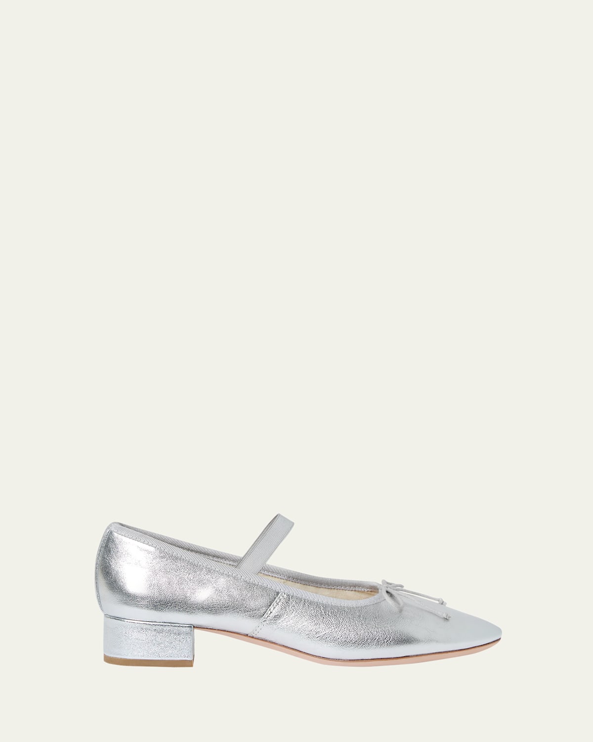 Odile Metallic Mary Jane Ballerina Flats