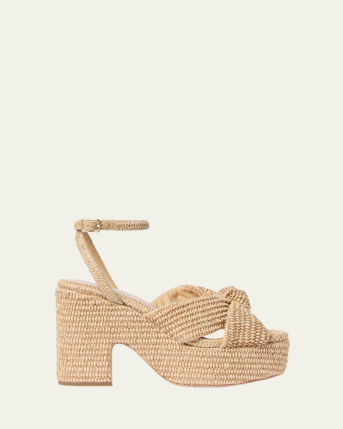 Raffia Knotted Chunky Platform Sandals