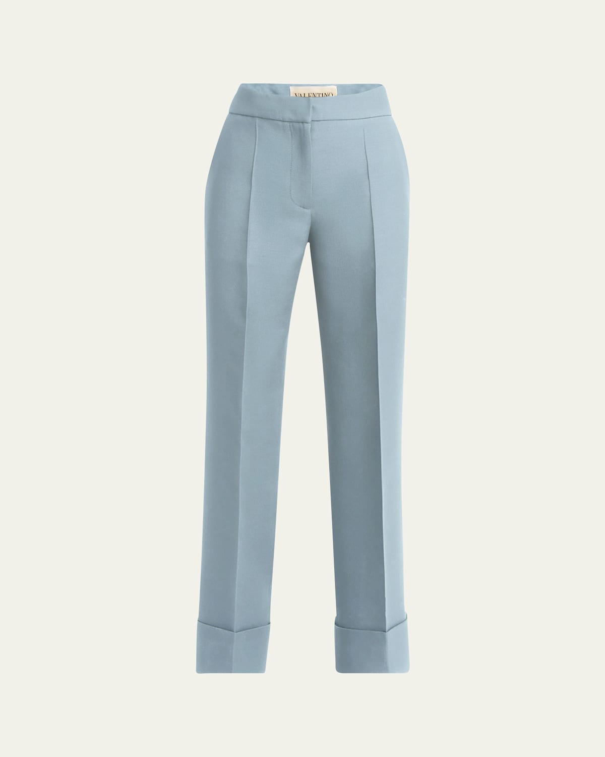 Valentino Crepe Couture Trousers In Blue