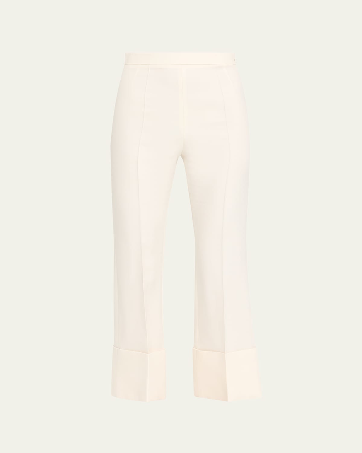 Crepe Kickflare Crop Trousers