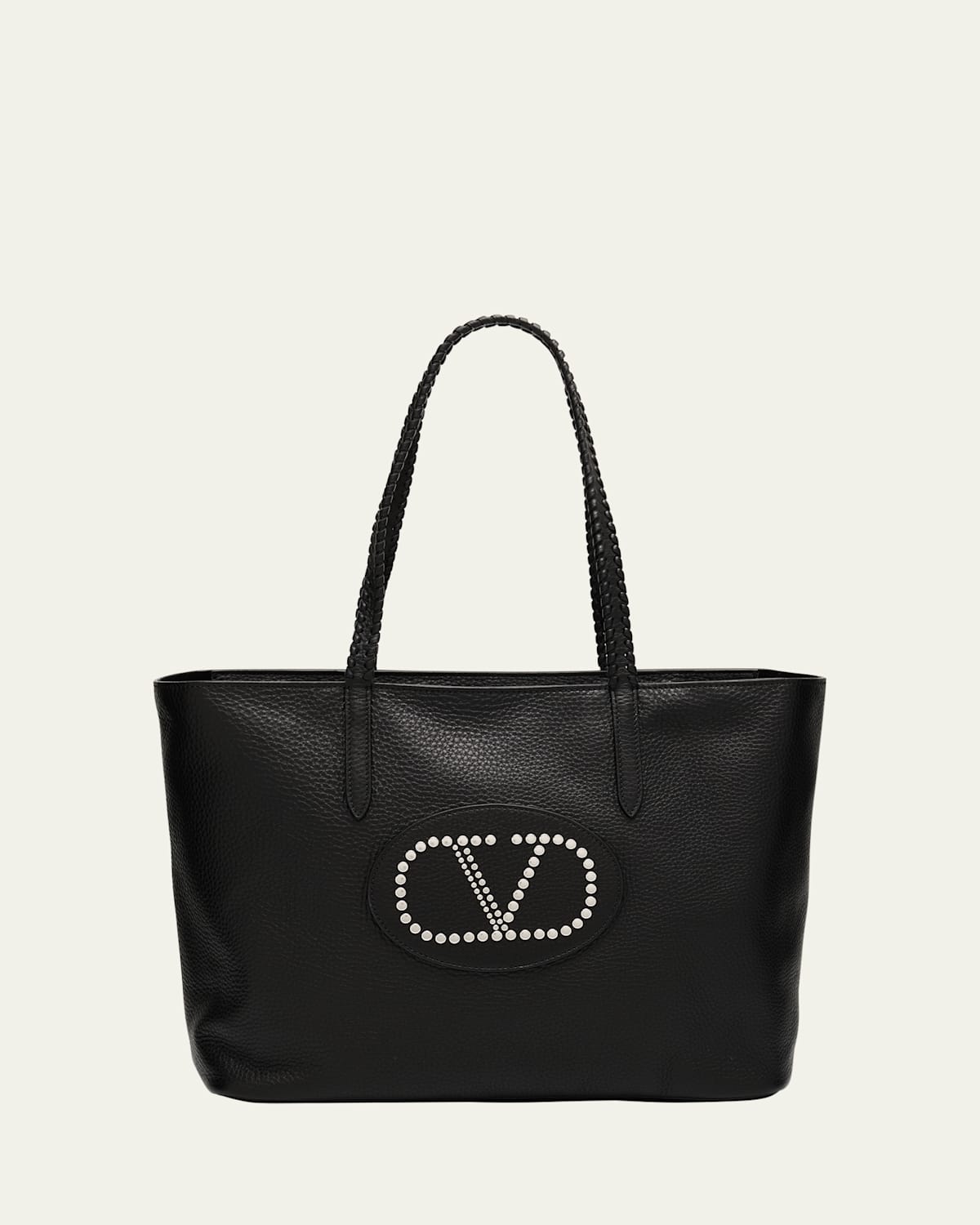 Avec Toi Rivet VLOGO Leather Tote Bag
